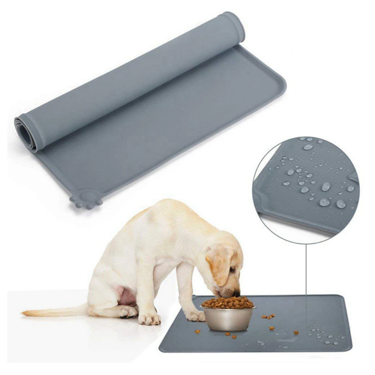 Silicone Pet Bowl Placemat in use